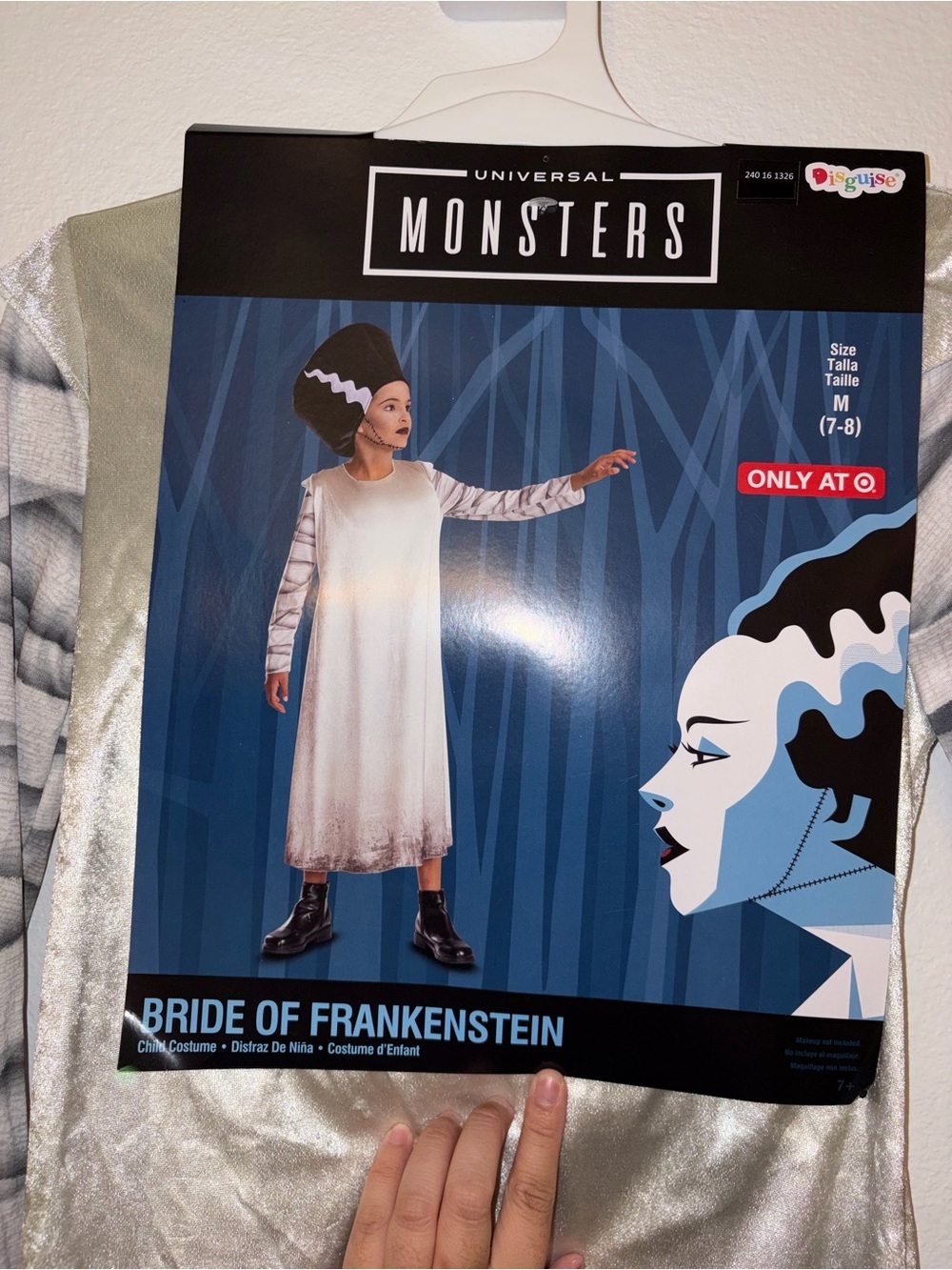 NWT Bride of Frankenstein Costume Girls Medium 7-8 Universal Monsters